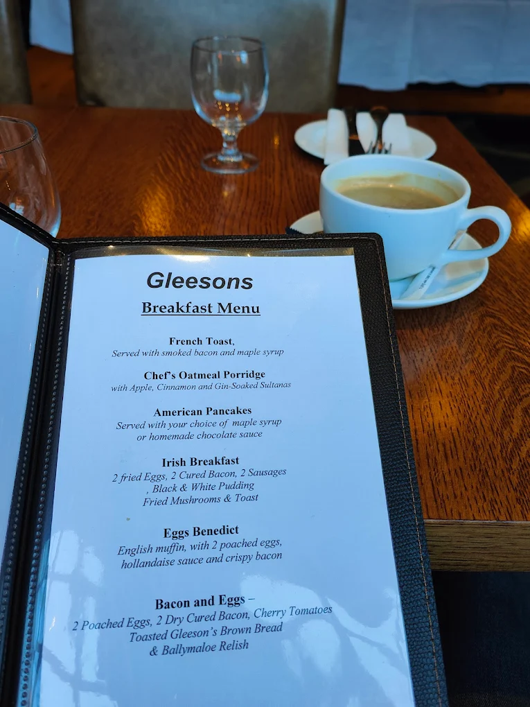 Breakfast menu