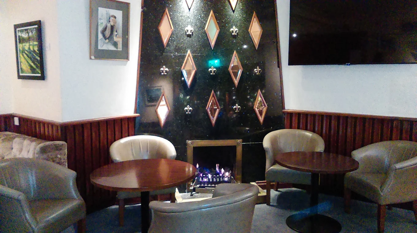 Lounge fireplace